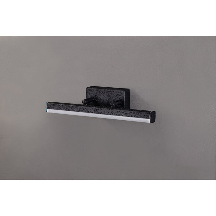 Nelson Lighting NL82119 Alfie Bathroom LED Wall Lamp Small Adjustable Sand Black