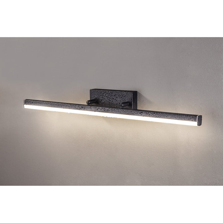 Nelson Lighting NL82139 Alfie Bathroom LED Wall Lamp Large Adjustable Sand Black