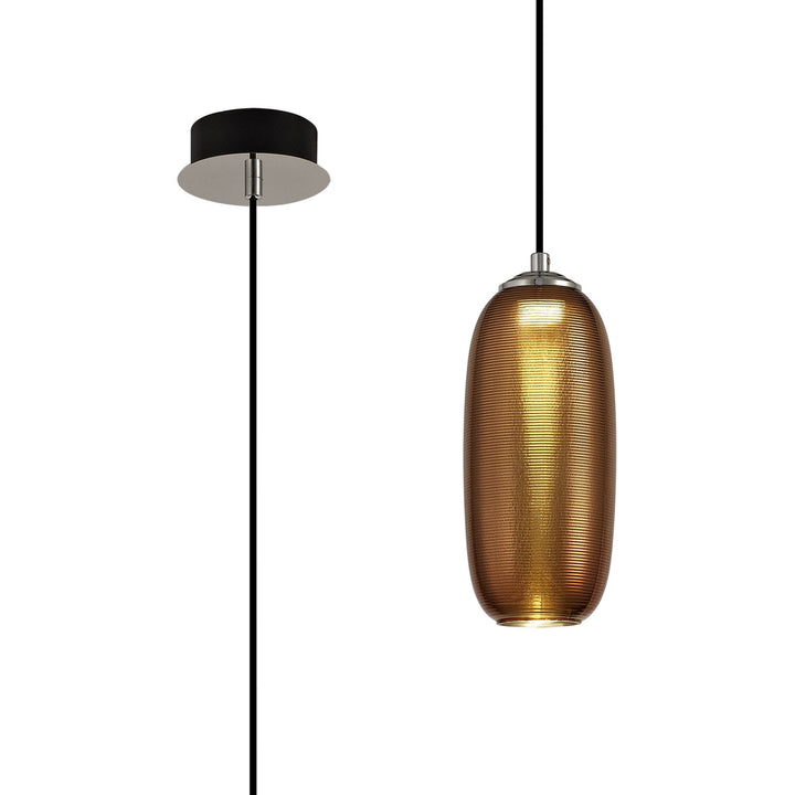 Nelson Lighting NL74359 Barter Pendant LED Copper/Black