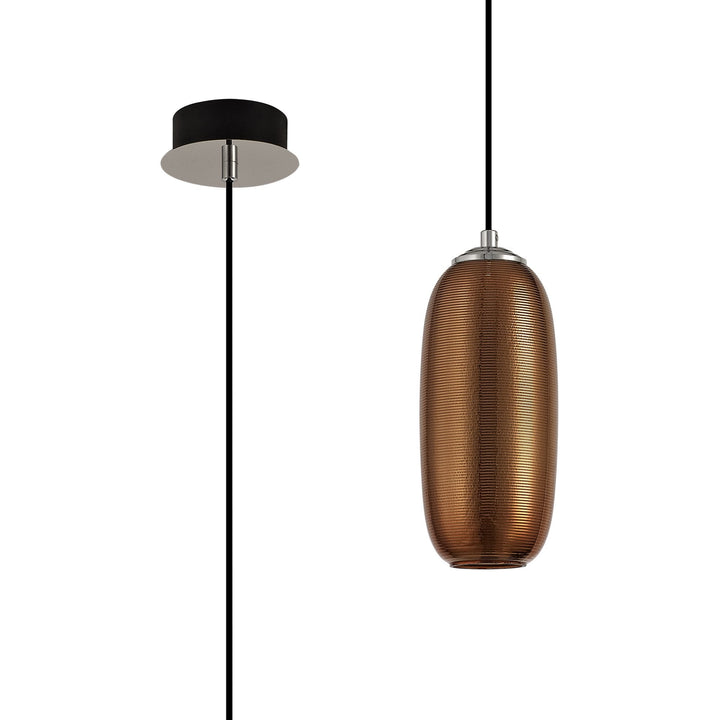 Nelson Lighting NL74359 Barter Pendant LED Copper/Black