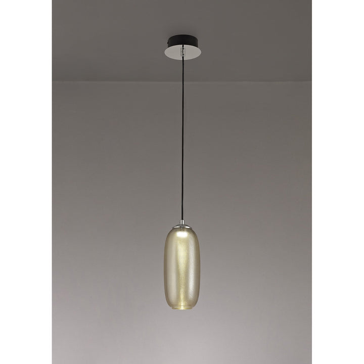 Nelson Lighting NL74369 Barter Pendant LED Champagne/Black