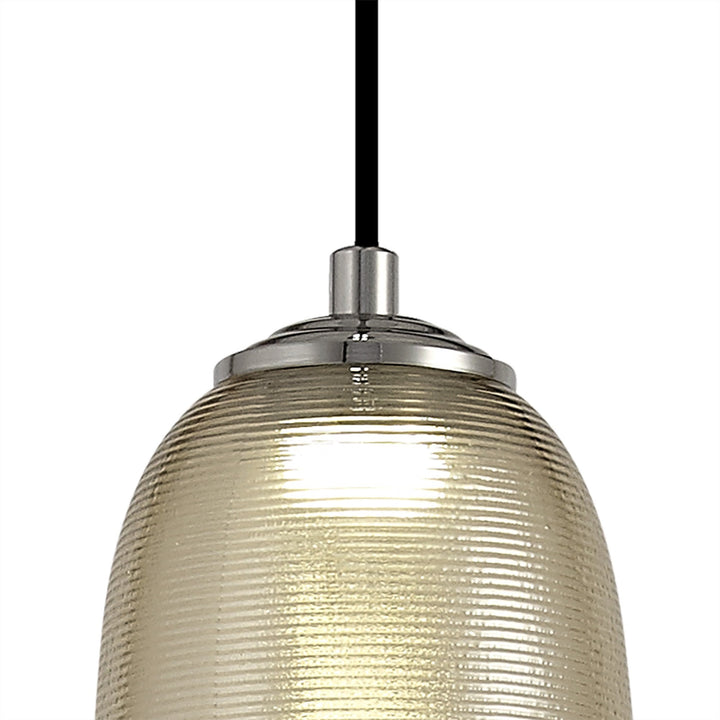 Nelson Lighting NL74369 Barter Pendant LED Champagne/Black