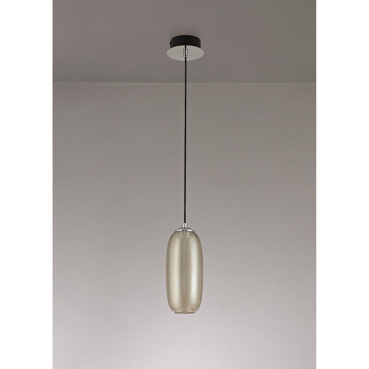 Nelson Lighting NL74369 Barter Pendant LED Champagne/Black