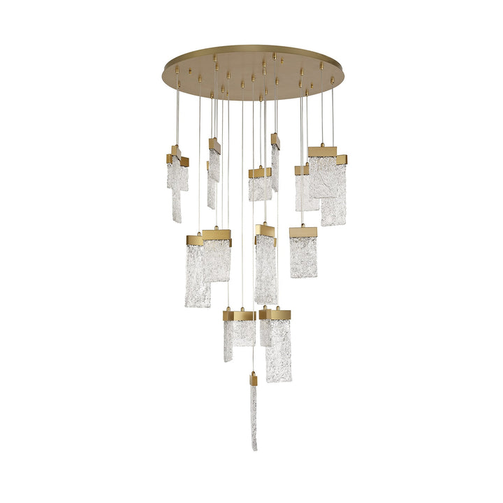 Nelson Lighting NL78639 Bartoo Pendant Round 5M 21LED Light Painted Brushed Gold