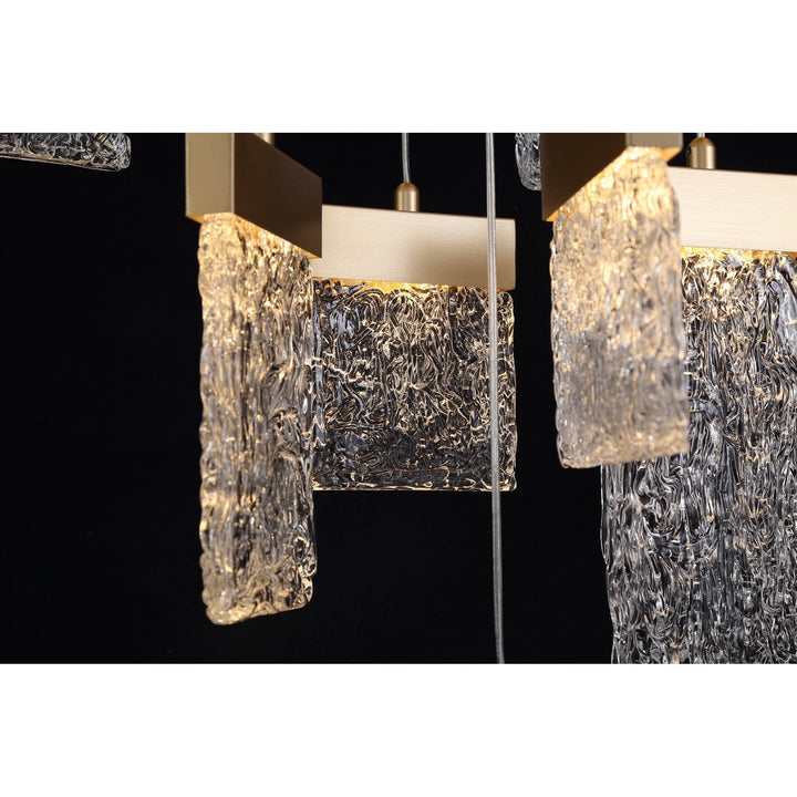 Nelson Lighting NL78639 Bartoo Pendant Round 5M 21LED Light Painted Brushed Gold