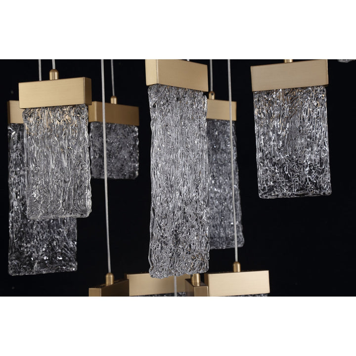 Nelson Lighting NL78639 Bartoo Pendant Round 5M 21LED Light Painted Brushed Gold