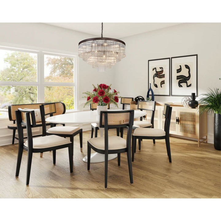 Nelson Lighting NL76769 Baylan Medium Pendant 8 Light Brown Oxide
