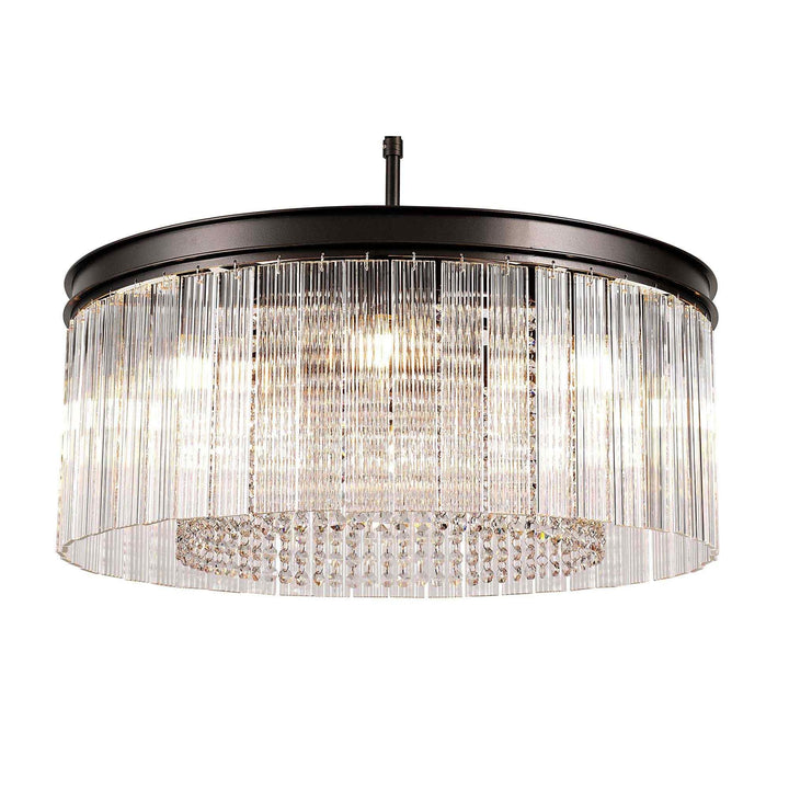 Nelson Lighting NL76769 Baylan Medium Pendant 8 Light Brown Oxide