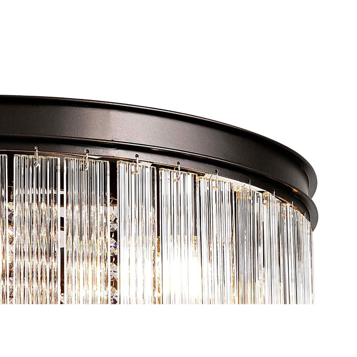 Nelson Lighting NL76769 Baylan Medium Pendant 8 Light Brown Oxide