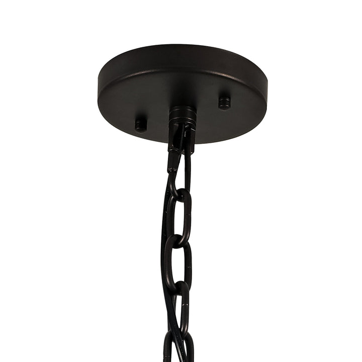Nelson Lighting NL76779 Baylan Large Round Pendant 10 Light Brown Oxide