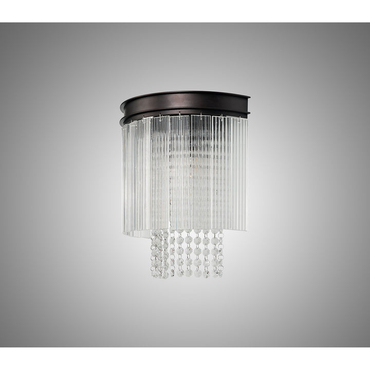 Nelson Lighting NL76809 Baylan Wall Light 2 Light Brown Oxide