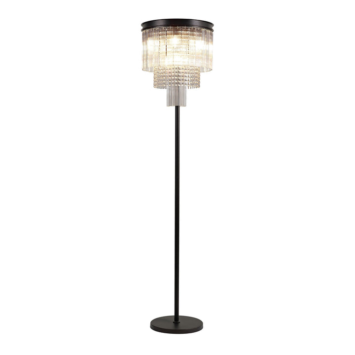 Nelson Lighting NL76829 Baylan Floor Lamp 9 Light Brown Oxide