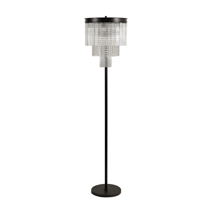 Nelson Lighting NL76829 Baylan Floor Lamp 9 Light Brown Oxide