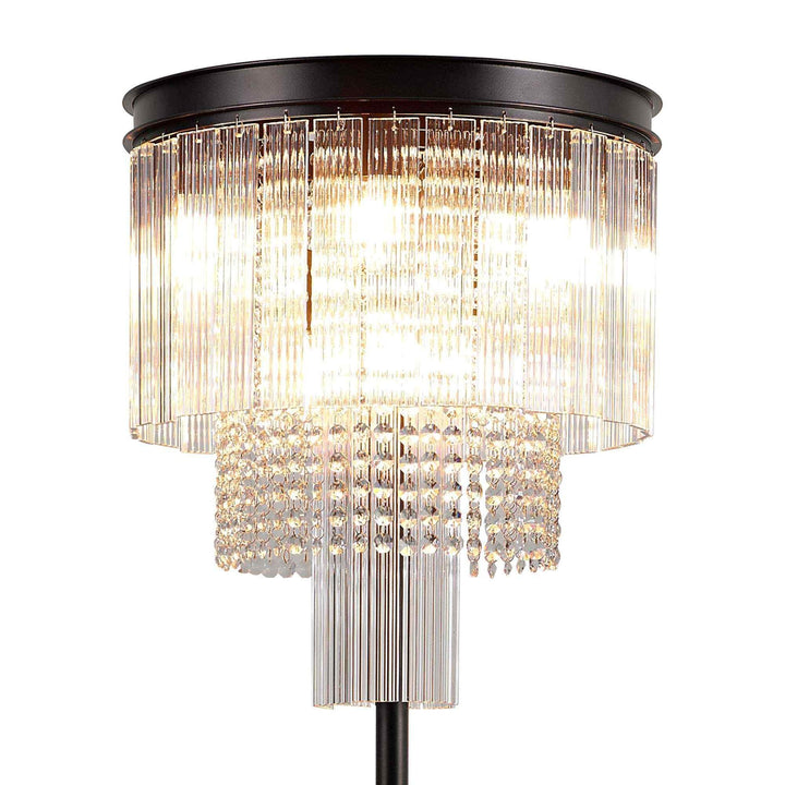 Nelson Lighting NL76829 Baylan Floor Lamp 9 Light Brown Oxide