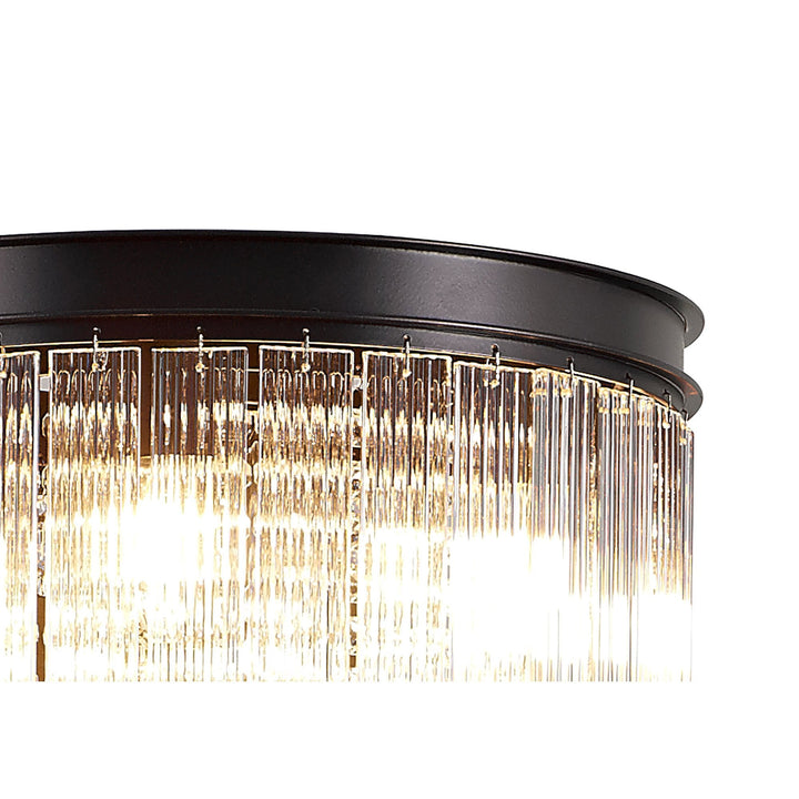 Nelson Lighting NL76829 Baylan Floor Lamp 9 Light Brown Oxide