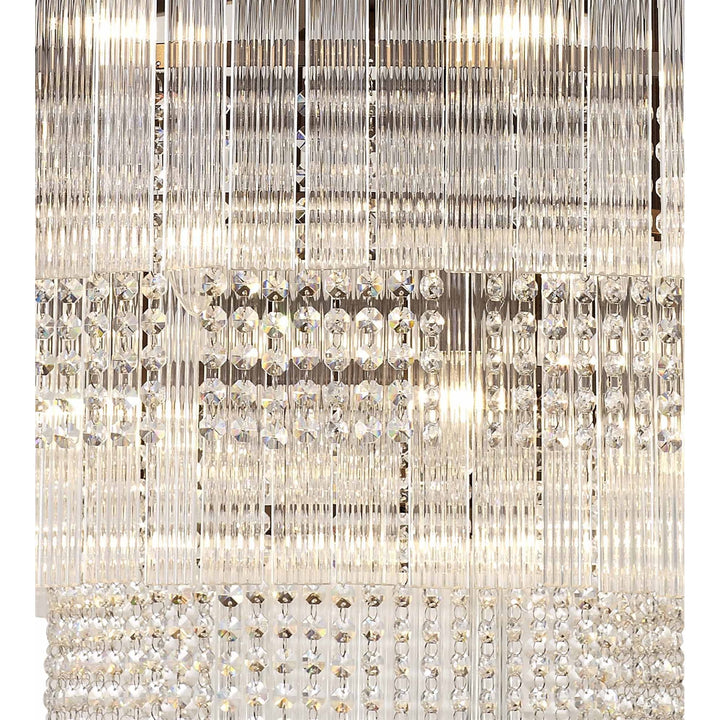 Nelson Lighting NL83269 Baylan 27 Light Large 3 Tier Round Pendant Brown Oxide