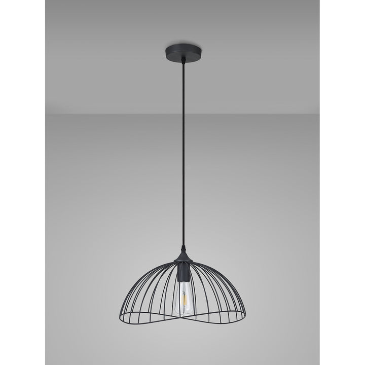 Nelson Lighting NL83799 Belgium Dome Pendant Graphite