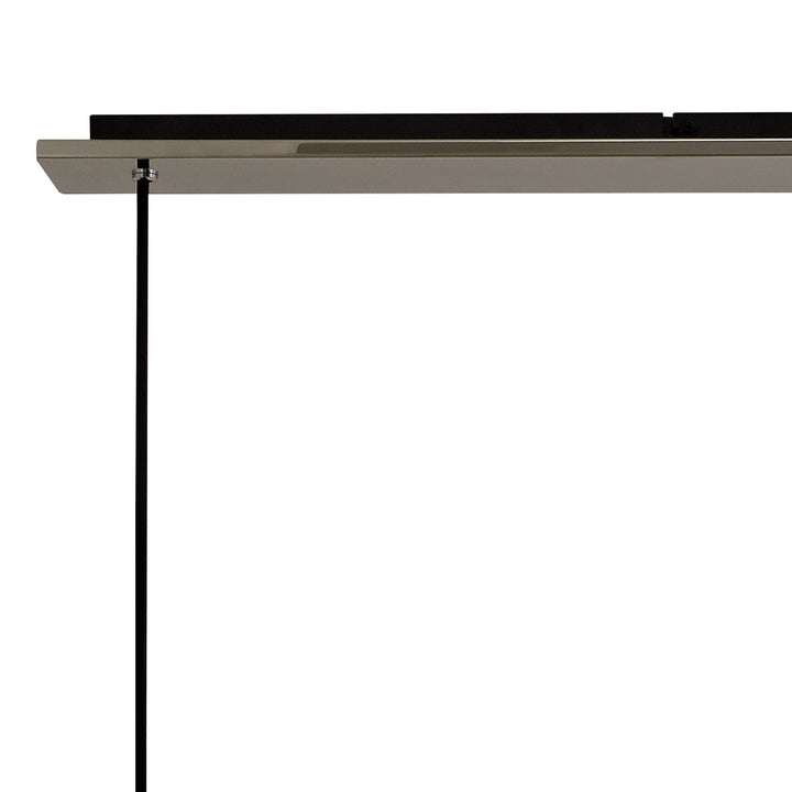 Nelson Lighting NL75909 Blade Linear Pendant 3 Light Adjustable Black/Smoke Fade Glass