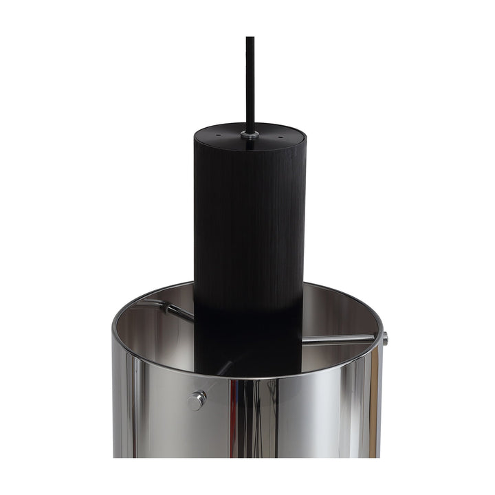 Nelson Lighting NL75909 Blade Linear Pendant 3 Light Adjustable Black/Smoke Fade Glass