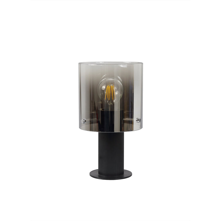 Nelson Lighting NL75949 Blade Table Lamp 1 Light Table Lamp Black/Smoke Fade Glass