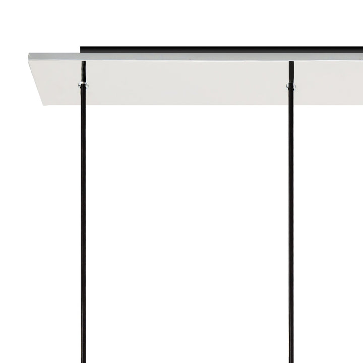 Nelson Lighting NL84959 Blade Slim Linear Pendant 5 Light Adjustable Black/Smoke Fade Glass
