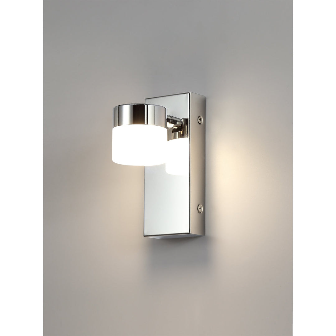 Nelson Lighting NL77439 Bovan Bathroom Wall Lamp Single Adjustable LED Polished Chrome