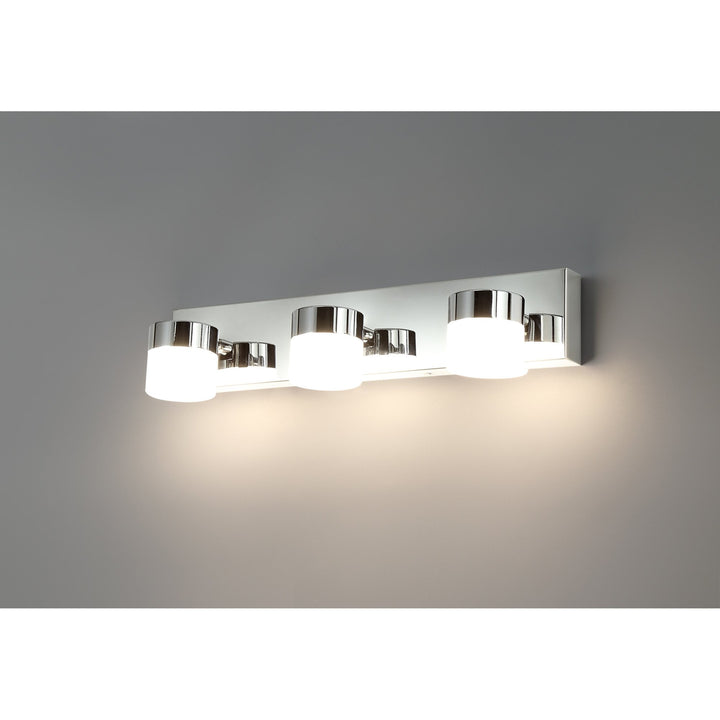 Nelson Lighting NL77449 Bovan Bathroom Wall Lamp Triple Adjustable LED Polished Chrome