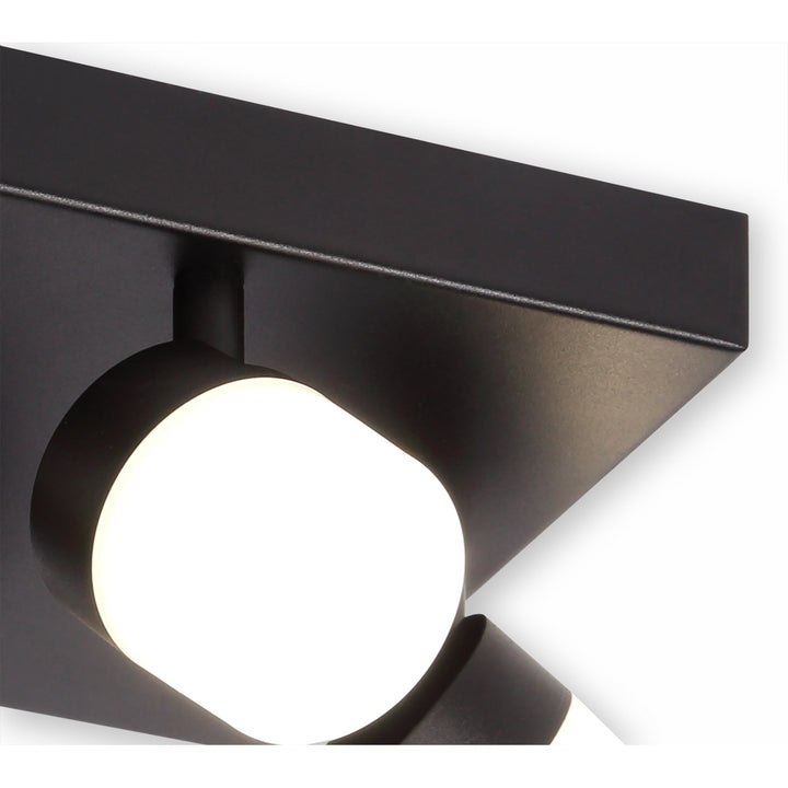 Nelson Lighting NL82159 Bovan Bathroom LED 4 Light Ceiling Sand Black