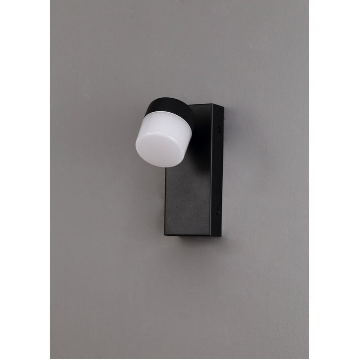 Nelson Lighting NL82169 Bovan Bathroom LED Wall Lamp Single Adjustable Sand Black