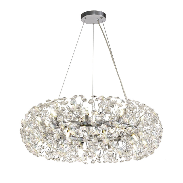 Nelson Lighting NL73959 Brussels Pendant 20 Light Polished Chrome/Crystal