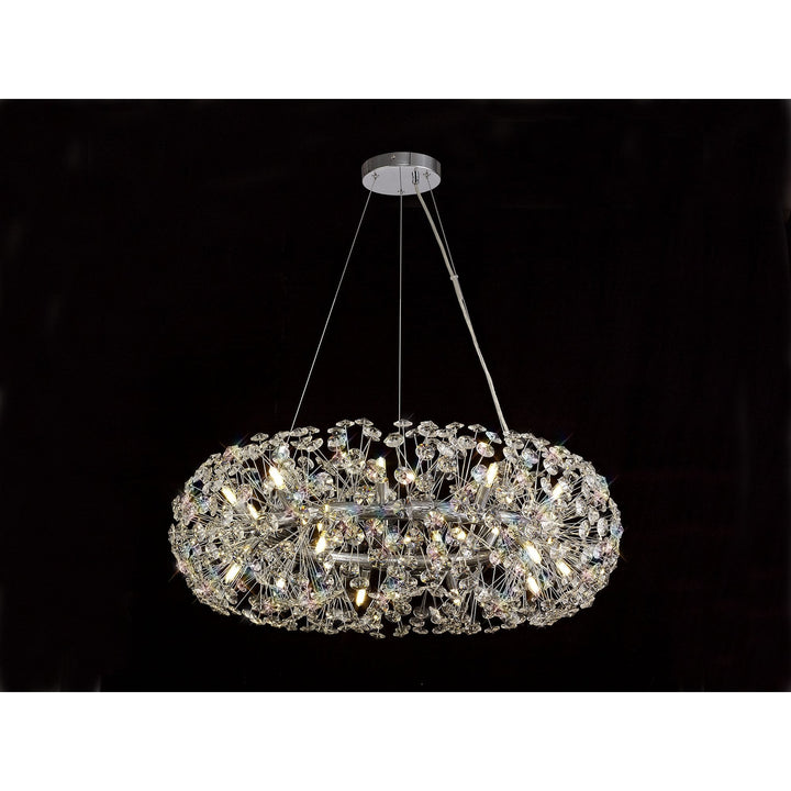 Nelson Lighting NL73959 Brussels Pendant 20 Light Polished Chrome/Crystal