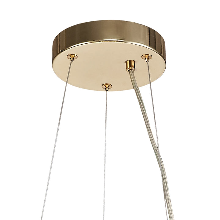 Nelson Lighting NL73979 Brussels Pendant 12 Light French Gold/Crystal
