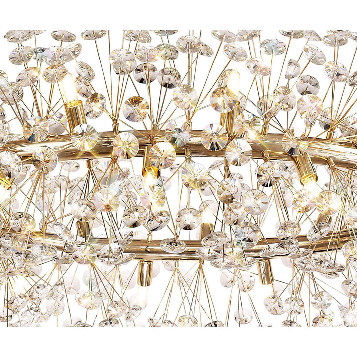 Nelson Lighting NL73999 Brussels Pendant 26 Light French Gold/Crystal