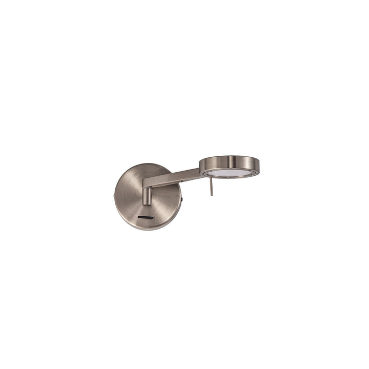 Nelson Lighting NL77989 Burlon Adjustable Wall Lamp / Reader LED Satin Nickel