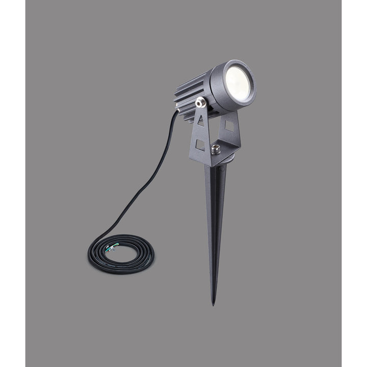 Nelson Lighting NL81759 Caster Outdoor Spike Light LED Grey/Black