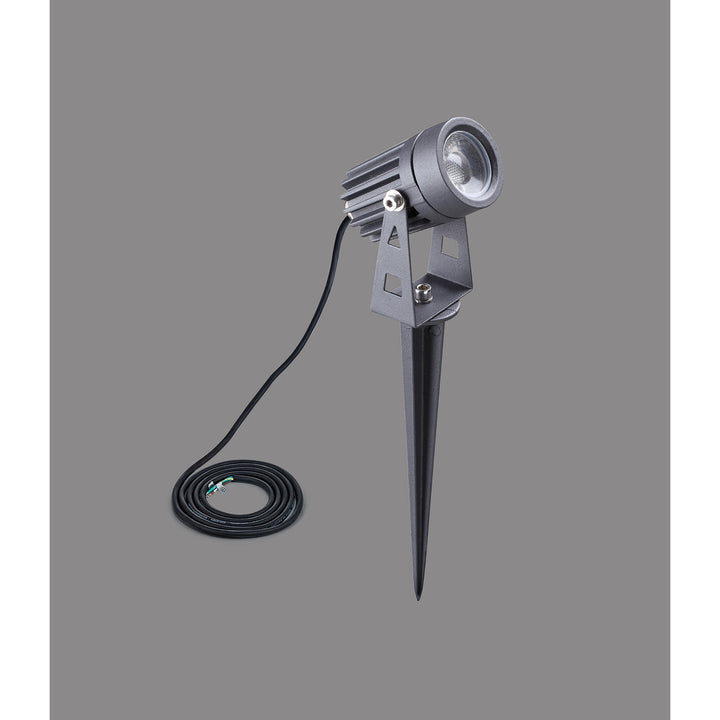 Nelson Lighting NL81759 Caster Outdoor Spike Light LED Grey/Black