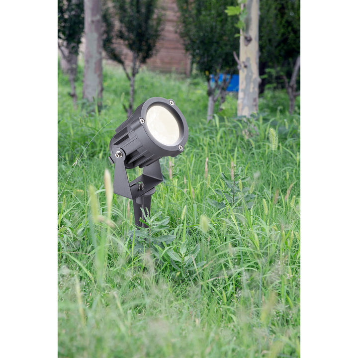 Nelson Lighting NL81769 Caster Outdoor Spike Light LED Grey/Black