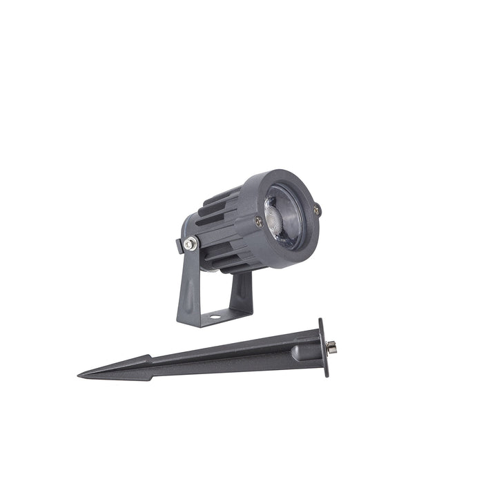 Nelson Lighting NL81769 Caster Outdoor Spike Light LED Grey/Black