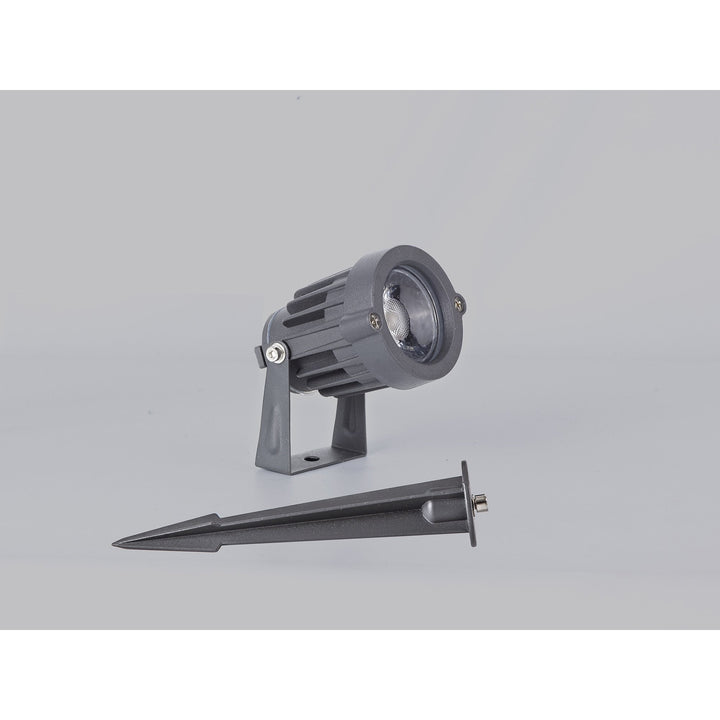 Nelson Lighting NL81769 Caster Outdoor Spike Light LED Grey/Black