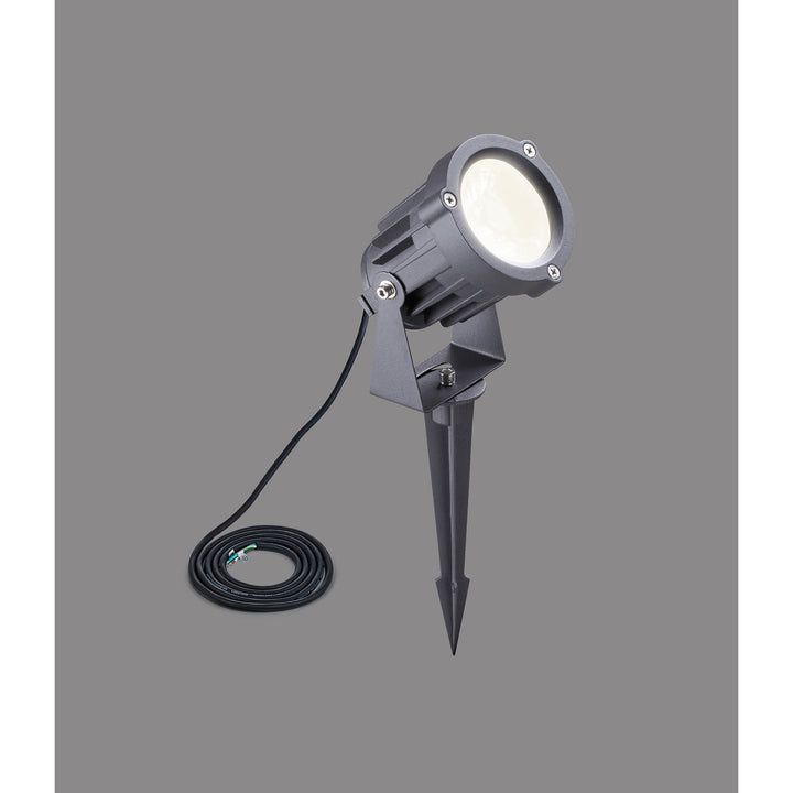 Nelson Lighting NL81779 Caster Outdoor Spike Light LED Grey/Black