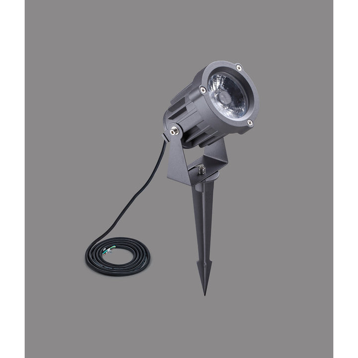 Nelson Lighting NL81779 Caster Outdoor Spike Light LED Grey/Black