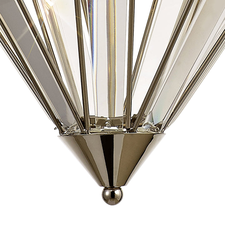 Nelson Lighting NL81409 Char Diamond Pendant 3 Light Polished Nickel