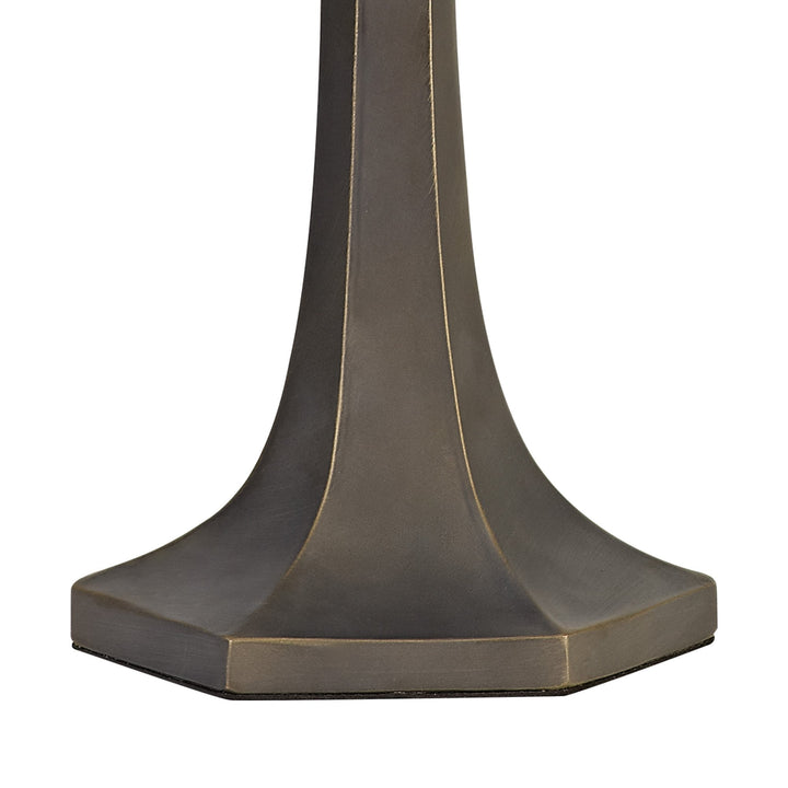 Nelson Lighting NLK00469 Chrisy 2 Light Octagonal Table Lamp With 40cm Tiffany Shade Beige/Aged Antique Brass