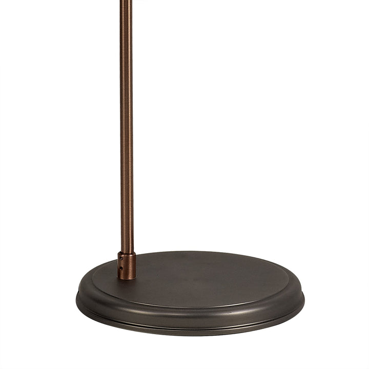 Nelson Lighting NL77419 Corfu Adjustable Floor Lamp 1 Light Antique Silver/Copper/White