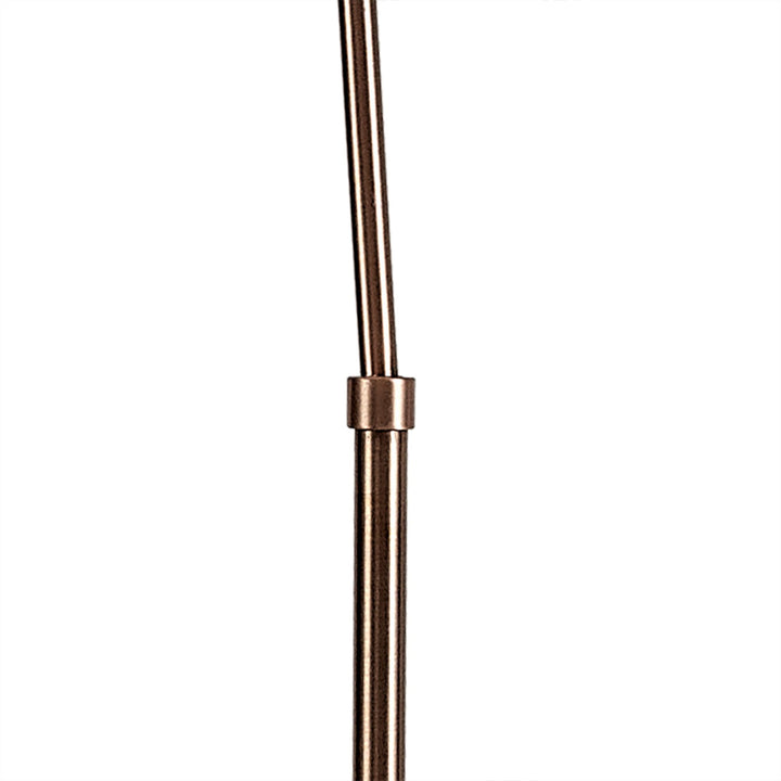 Nelson Lighting NL77419 Corfu Adjustable Floor Lamp 1 Light Antique Silver/Copper/White