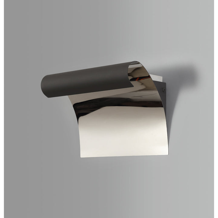 Nelson Lighting NL73769 Dupe Wall Lamp LED Sand Anthracite/Polished Chrome