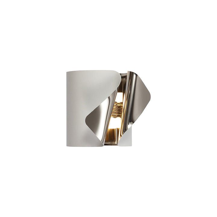Nelson Lighting NL73669 Eurika Wall Lamp LED Sand White/Polished Chrome