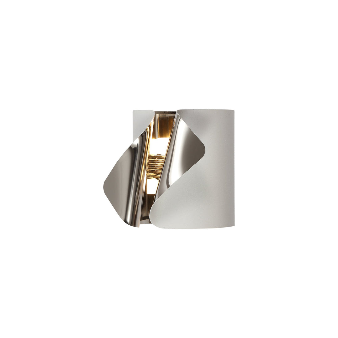 Nelson Lighting NL73669 Eurika Wall Lamp LED Sand White/Polished Chrome