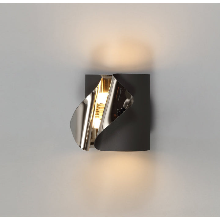 Nelson Lighting NL73679 Eurika Wall Lamp LED Sand Anthracite/Polished Chrome