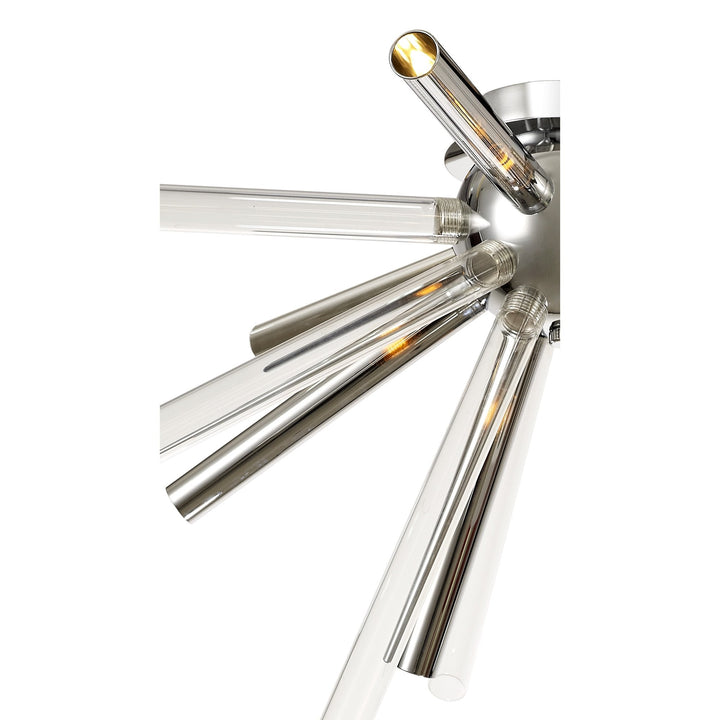 Nelson Lighting NL74039 Fabbio Semi-Flush 8 Light Clear & Chrome/Polished Chrome